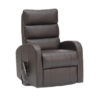 Three Tier Back Single Motor Riser Recliner - Brown featured image