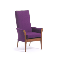 Dalton High Back Armchair without Wings - Purple featured image