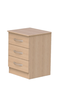 Dorset 3 Drawer Bedside Unit with Lock (lissa oak) featured image