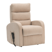 Three Pillow Back Single Riser Recliner - Oatmeal featured image