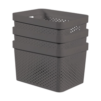 17ltr Wicker Basket Grey - Set of 3 featured image