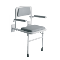 Padded Wall Mounted Seat with Arms and Back featured image