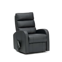 Three Tier Back Single Motor Riser Recliner - Black PU featured image