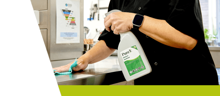 cleaning catering environments with pure.v